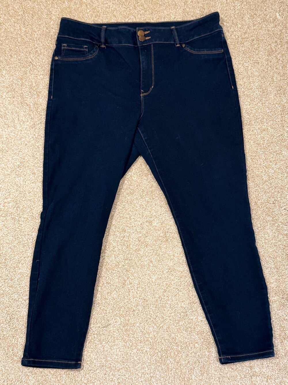d.jeans Jeggings 18W Plus Size Dark Wash Blue Skinny Stretch Denim Ankle Jeans
